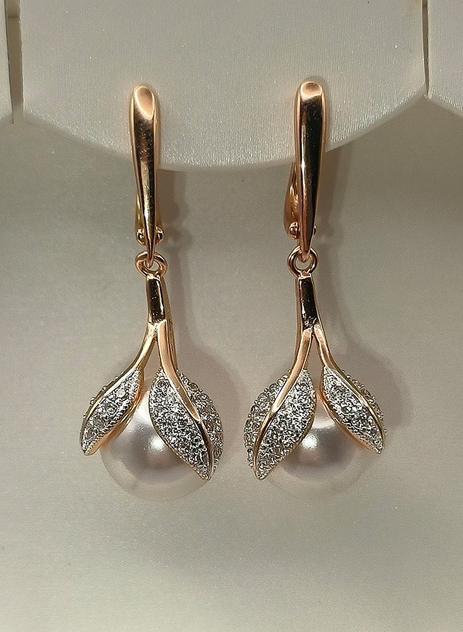 JCB CHIC 1pair  Long Drop Earrings for Women Rose Gold Color Fashion Minimalist Geometric Earrings for Everyday Jewelry Gifts - Image 2