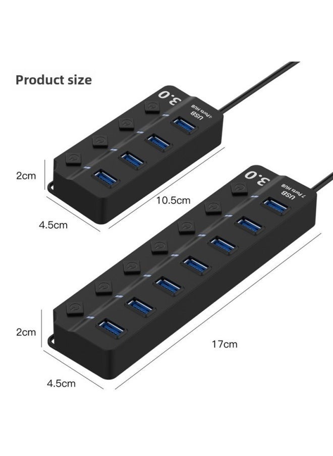 Seven-port Switch Hub3.0 Docking Station One-to-seven Docking Station Laptop Socket Hub Usb Hub-Number Of Interfaces:Seven-port Switch Single Port 3.0 - Image 4