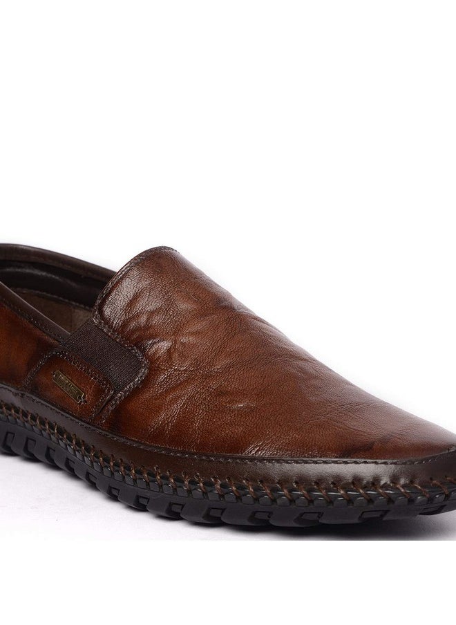 BUCKAROO - Buckaroo Nardo Natural FullGrain Leather Tan Casual Slip-On Shoes for Mens: Size UK 11 - Image 1