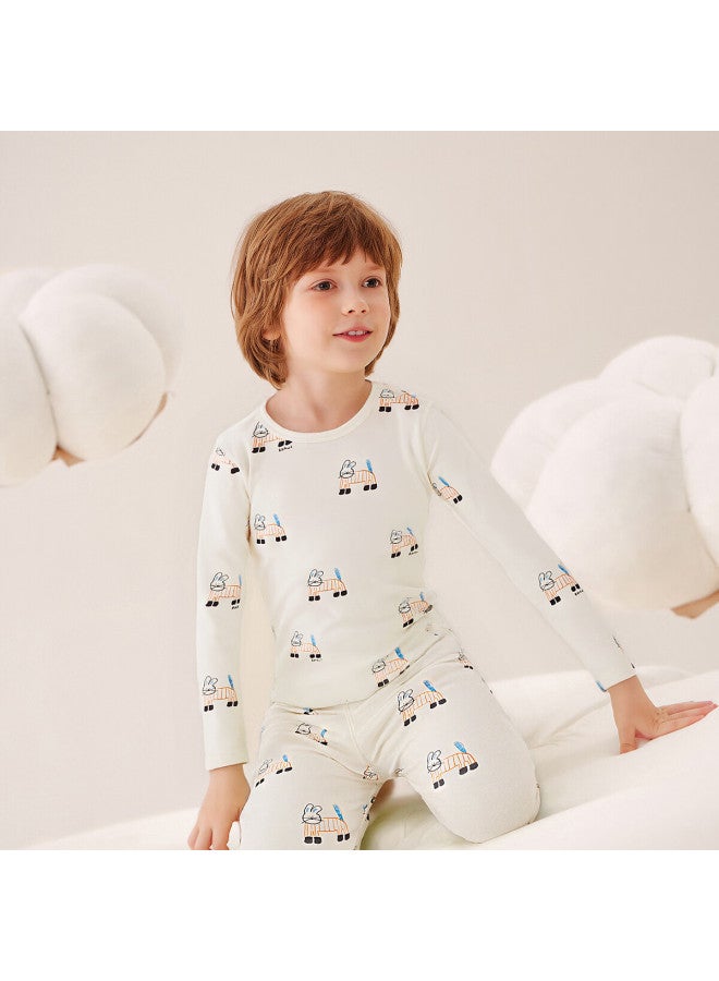 Minibala Kids Underwear Set Boys Girls Baby Autumn Clothes Skin-friendly Antibacterial Breathable Cute Nordic Style New Arrival