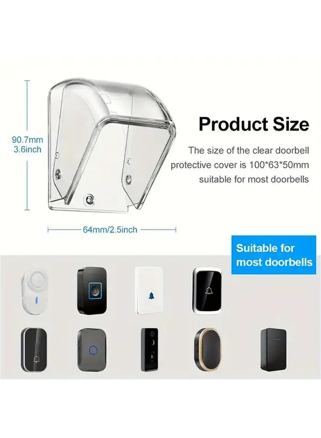 Waterproof Wireless Doorbell Cover Dust Rainproof Outdoor 1pc - Image 3