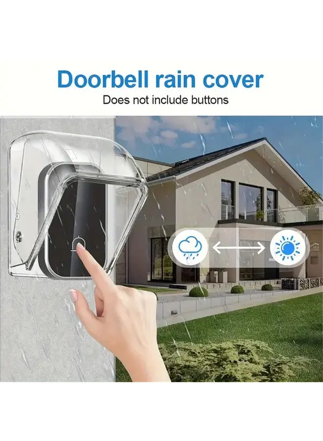 Waterproof Wireless Doorbell Cover Dust Rainproof Outdoor 1pc - Image 1