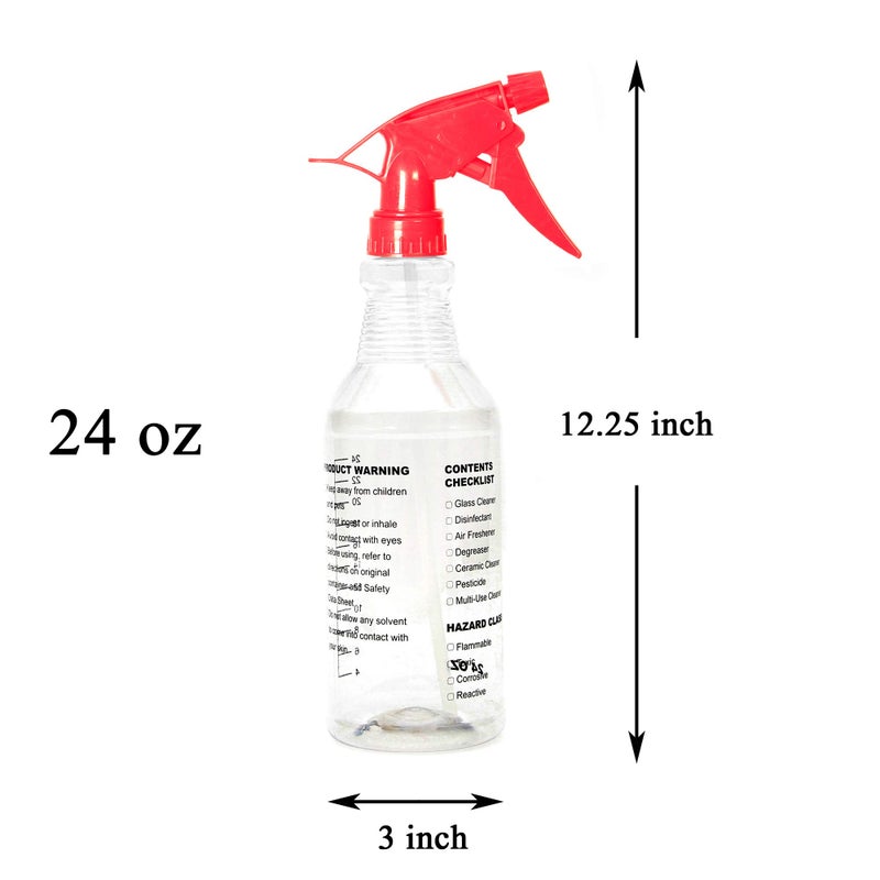 Youngever 3 Pack Empty Spray Bottles, Spray Bottles for Cleaning Solutions (24 Ounce) - Image 2