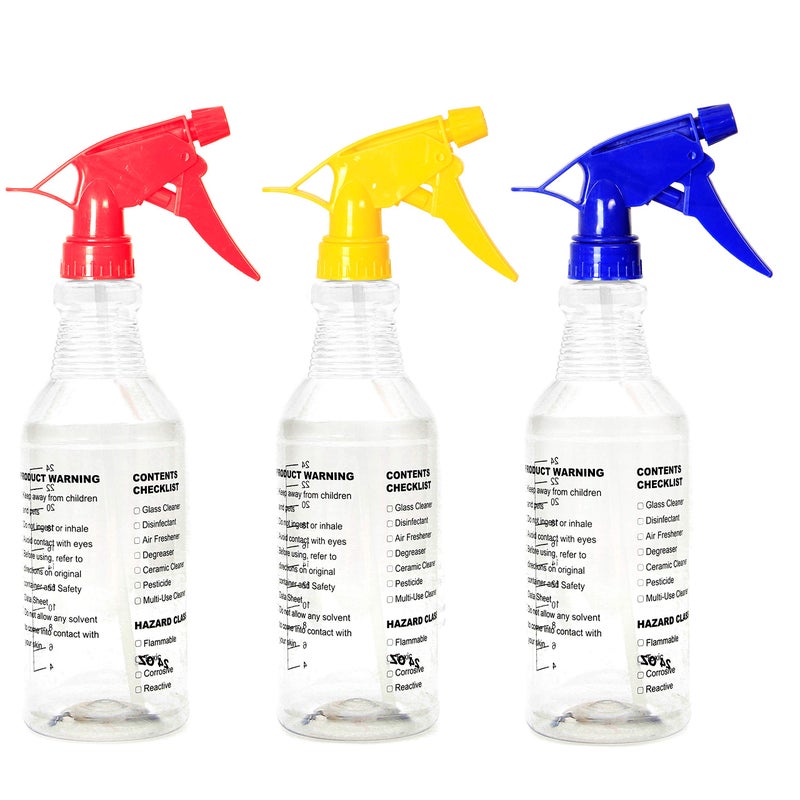 Youngever 3 Pack Empty Spray Bottles, Spray Bottles for Cleaning Solutions (24 Ounce) - Image 1