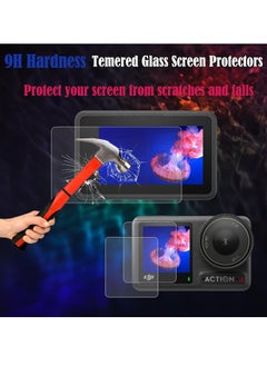 KASTWAVE Screen Protector for DJI OSMO Action 4 Camera - Includes Tempered Glass LCD Display Film, Lens Protector, and Silicone Lens Cap Cover, 0.3mm 9H Hardness Anti-Scratch Anti-Bubble (6+2 Pack)  - Image 3