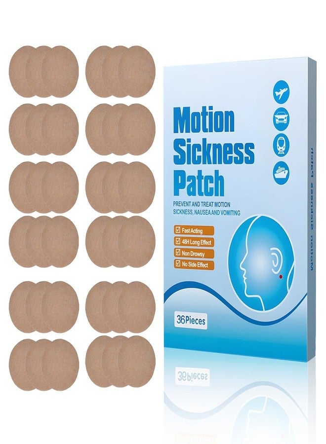 BYKOINE Motion Sickness Patch 36PCS | Natural Herbal Anti-Nausea & Dizziness Relief Stickers | Waterproof Car, Sea & Air Travel Sickness Patches for Adults & Kids - Image 1