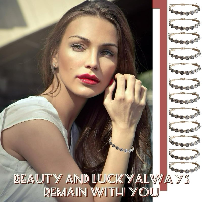 Bovemee 12pcs St Benedict Bracelets Nature Color String Saint Benedict Rosary Bracelet Medalla De San Benito Catholic Gift For Men Women (Nature Color) - Image 5