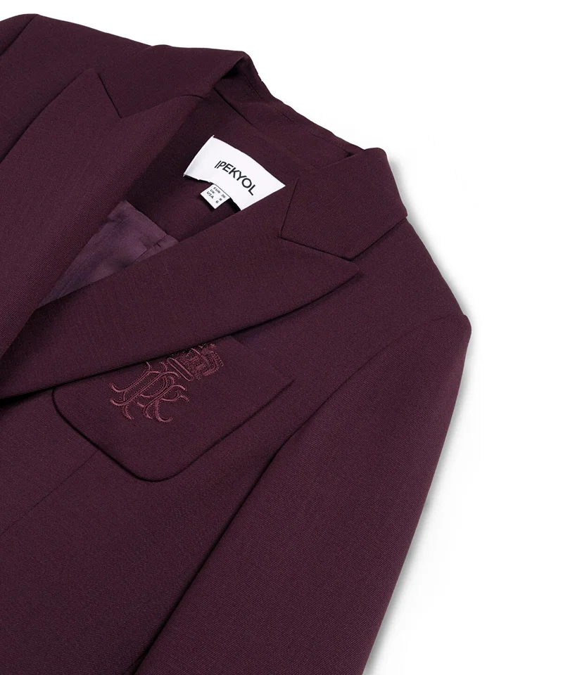 Ipekyol Monogram Crest Double-Breasted Blazer