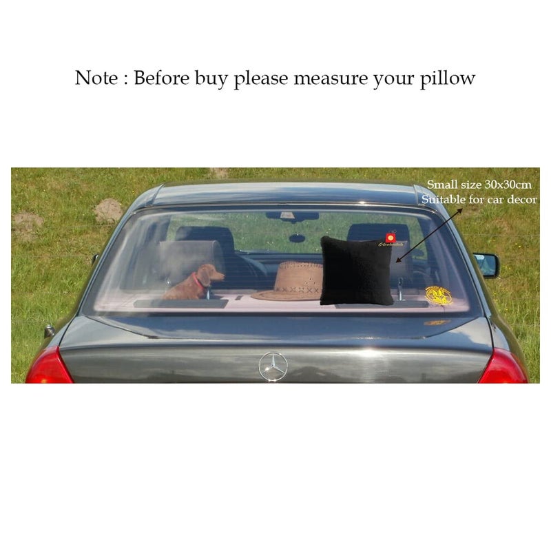 Wondershala Brown Square Cushion Soft Fur Cushion Pillow for car Decoration Sofa Home Decor Set of 2 12x12 inches 30cm x 30cm - Image 2