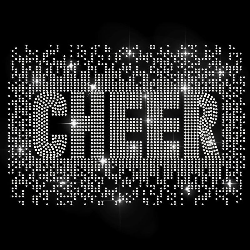MAYJOYDIY Cheer Rhinestone Iron on Hotfix Transfer Crystal Rhinestones Heat Transfer Decal Iron on Crystal Transfers Rhinestone Hot Drilling Pattern DIY Transfers for Clothes Shoes Bags Hats - Image 3