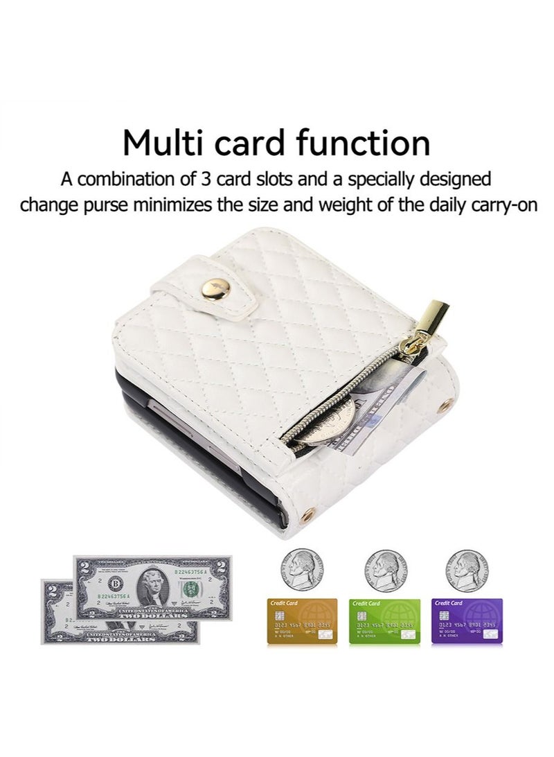 TEAM LUXURY Samsung Galaxy Z Flip 5 Case Cover with Ring Luxury Genuine Leather PU Back Cover Compatible with Samsung Galaxy Z Flip 5 5G Accessories Built-in Screen  Anti-drop anti-scratch Camera Phone Protector - Image 3