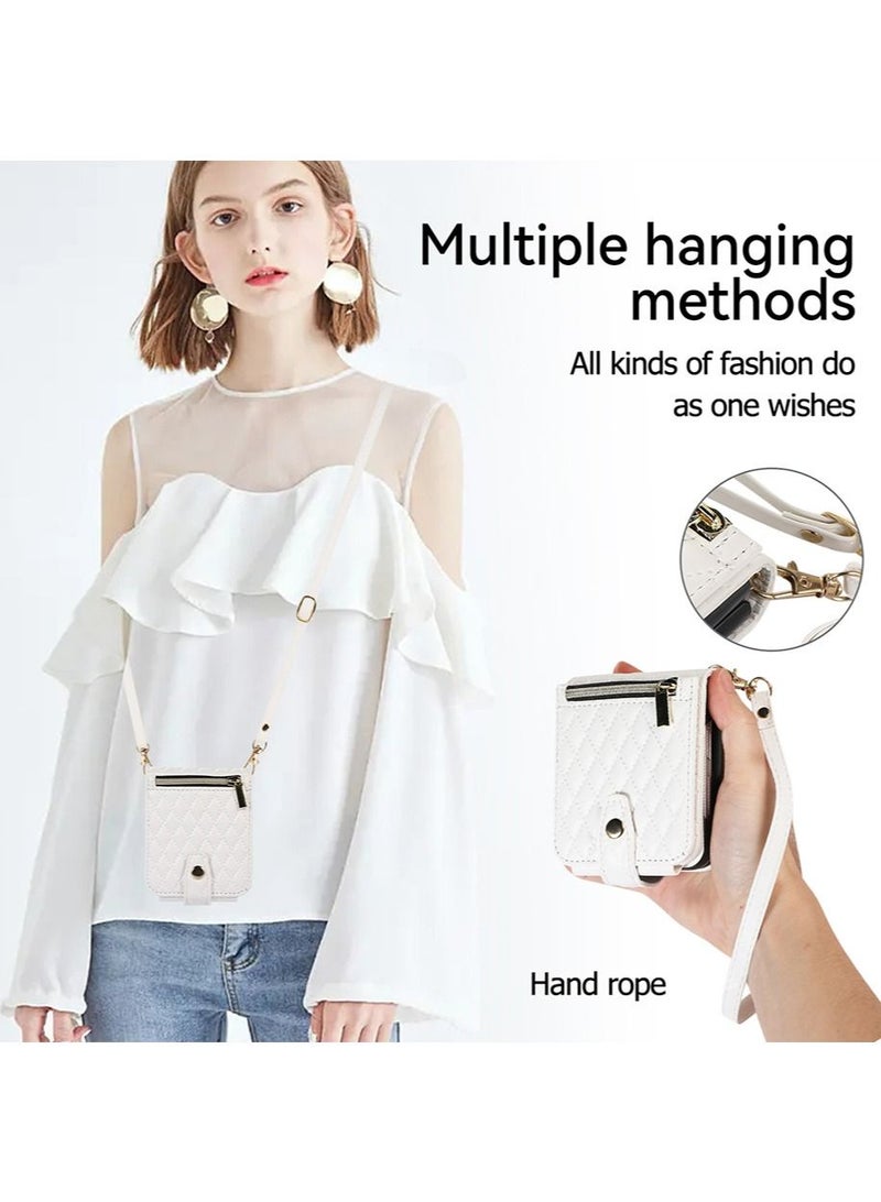 TEAM LUXURY Samsung Galaxy Z Flip 5 Case Cover with Ring Luxury Genuine Leather PU Back Cover Compatible with Samsung Galaxy Z Flip 5 5G Accessories Built-in Screen  Anti-drop anti-scratch Camera Phone Protector - Image 5