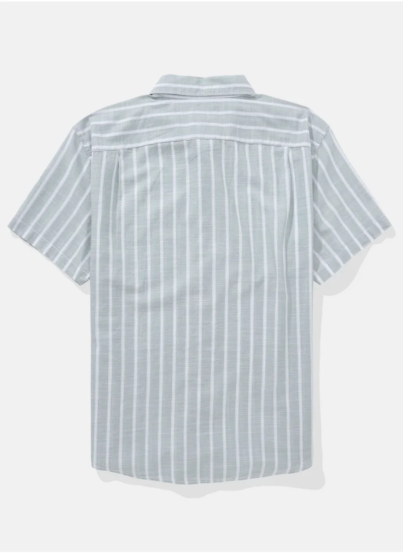 American Eagle AE Poolside Plaid Button-Up Shirt