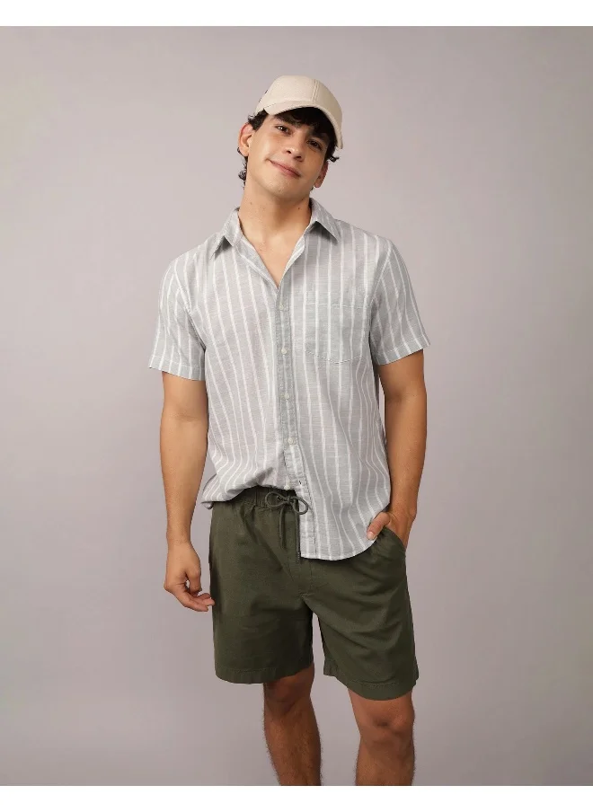 امريكان ايجل AE Poolside Plaid Button-Up Shirt