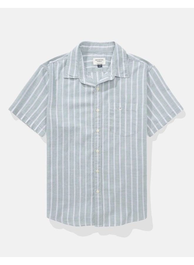 American Eagle AE Poolside Plaid Button-Up Shirt  - Image 4
