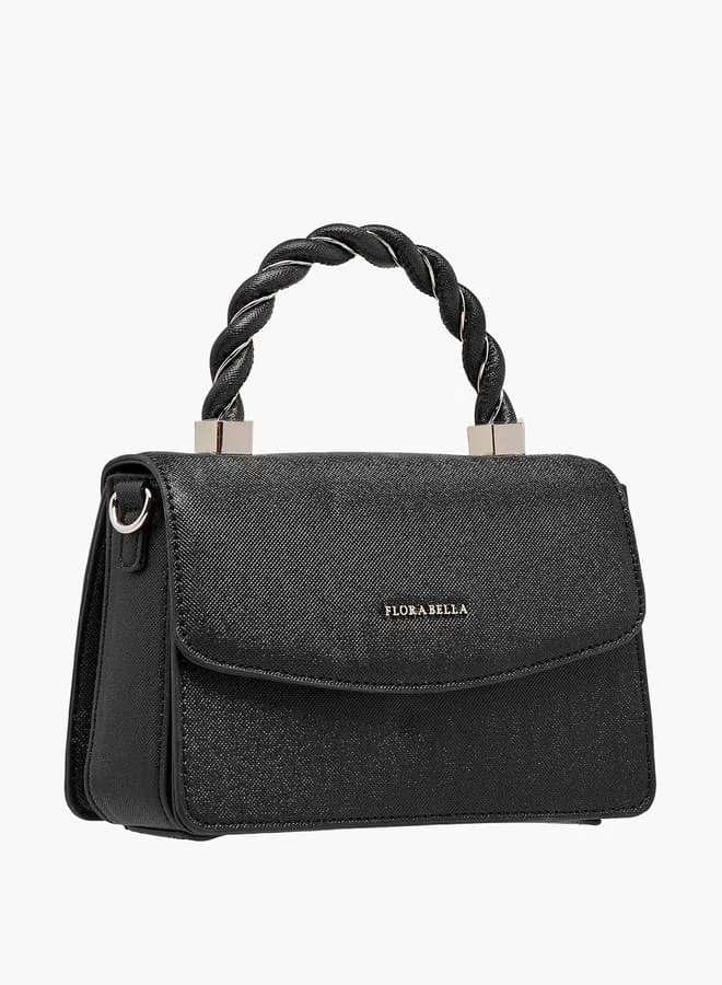 فلورا بيلا من شو إكسبرس Women's Textured Satchel Bag with Handle and Chain Strap