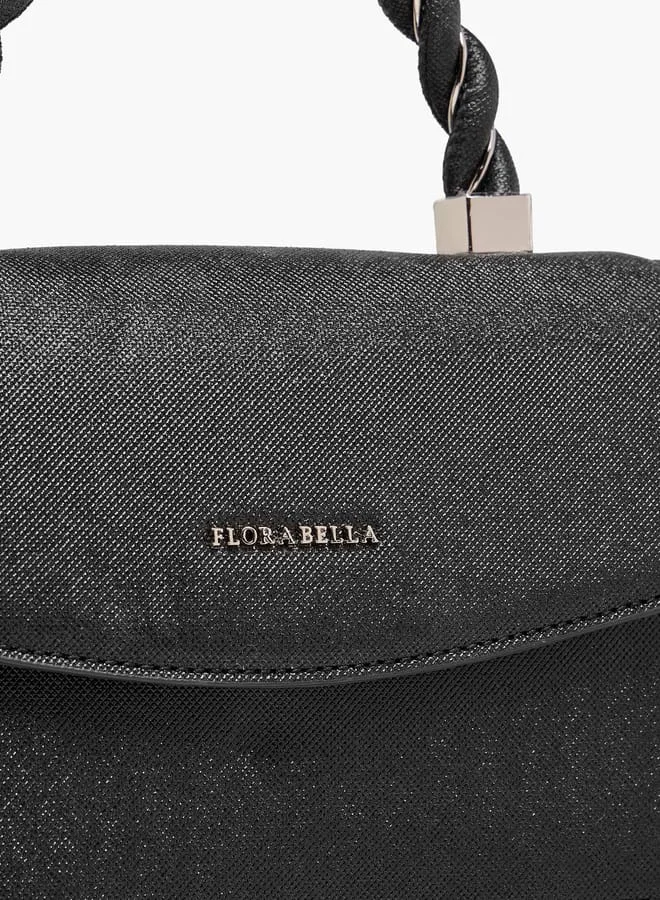 فلورا بيلا من شو إكسبرس Women's Textured Satchel Bag with Handle and Chain Strap