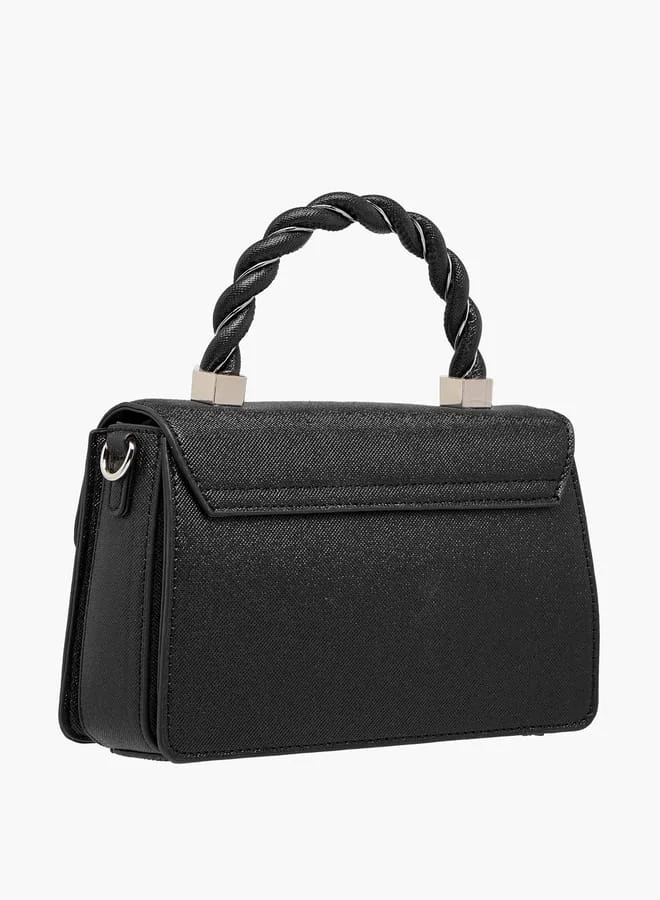 فلورا بيلا من شو إكسبرس Women's Textured Satchel Bag with Handle and Chain Strap
