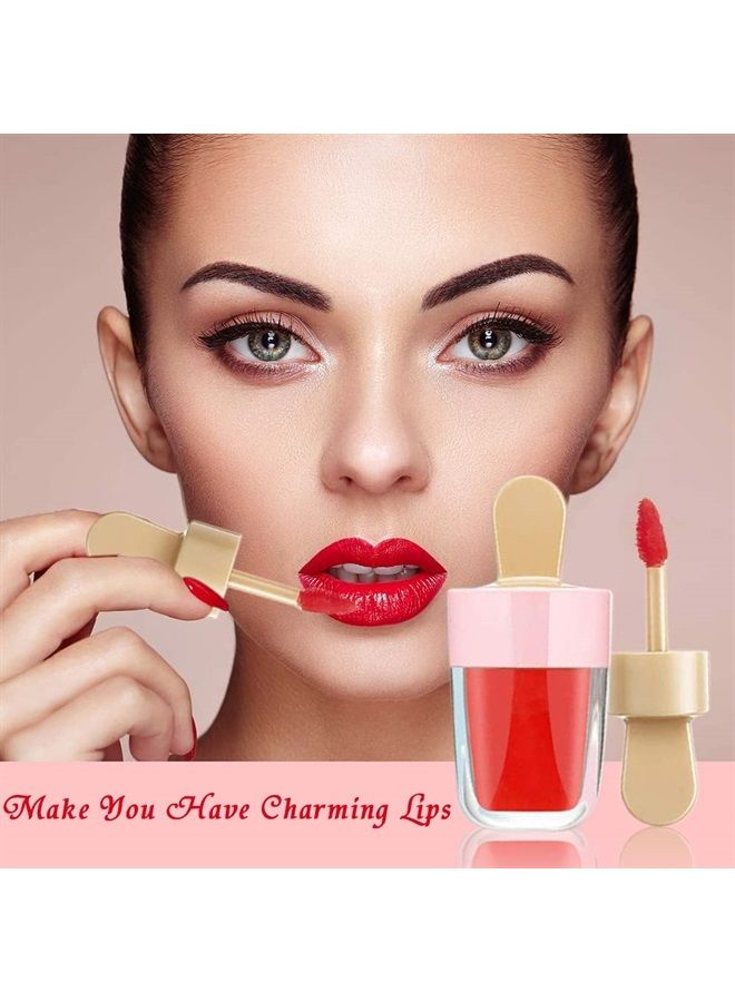 ANZKA 15 Pack Lip Gloss Tubes with Packaging Boxes, Pink Ice-cream Shaped Lipgloss Tube with Wand, Empty Lip Gloss Containers Supplies, Refillable Cute Lip Gloss Tube Bulk Wholesale for Business, Clea - Image 2