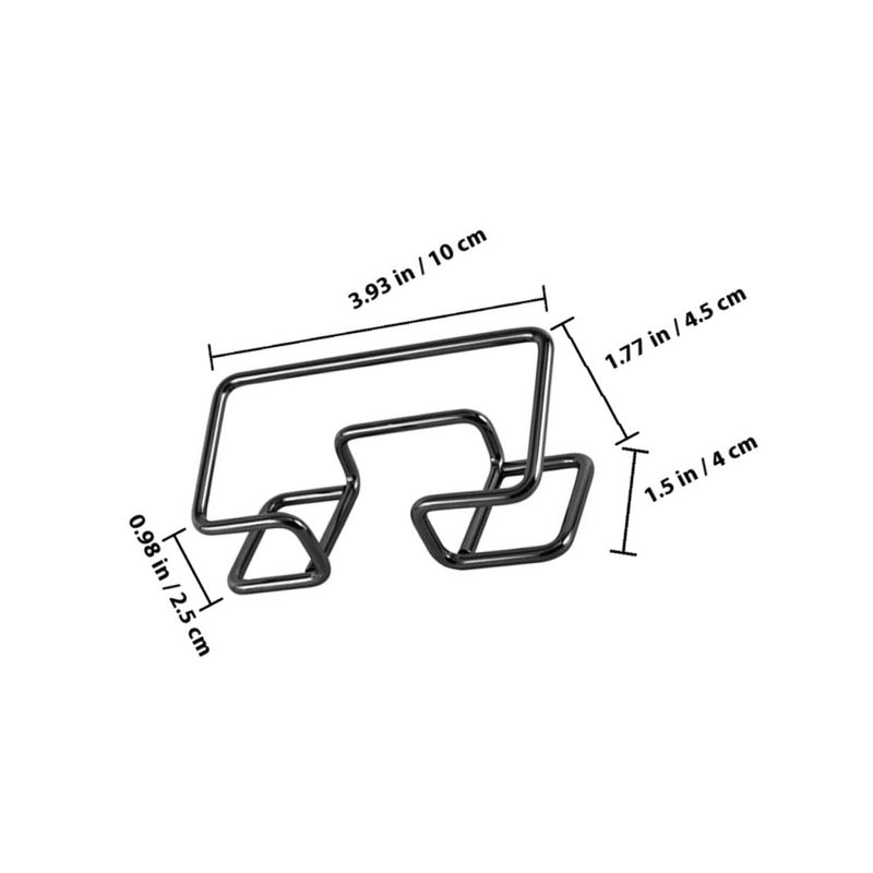 Metal Hollow Business Card Holder Stand Black Desk Organizer Office Card Display - Image 3