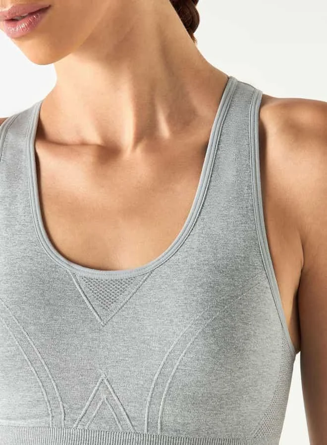 ADOT by Splash Textured Racerback Sports Bra