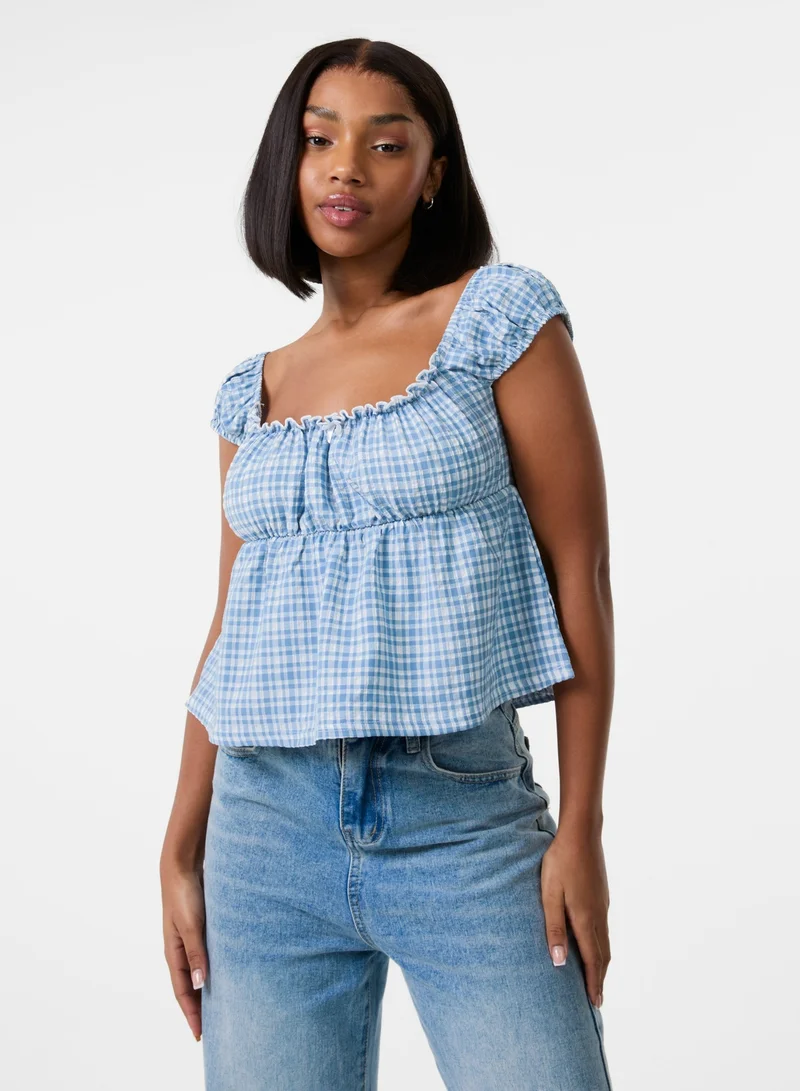 بينك فانيلا بلوزة حليب قصيرة