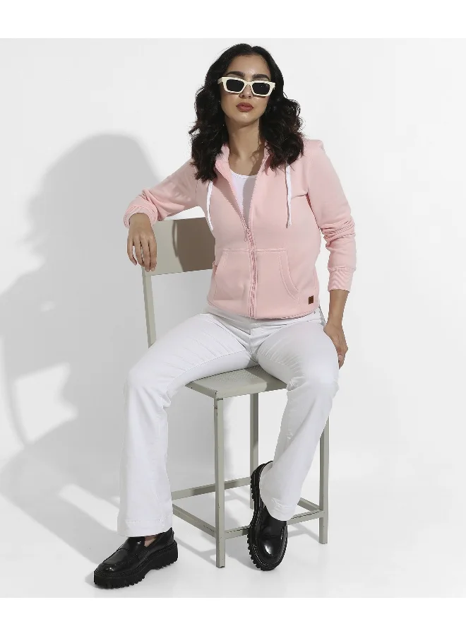 Pinacolada  Women's Olive Green Solid Zip-Front Hoodie With Contrast Drawstring for Women | Best Price UAE