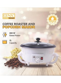 Denx Home Electric Coffee Roaster Machine for Roasting Coffee Beans, Nuts, Peanuts, Cashews, Chestnuts with Adjustable Temperature  - Image 5