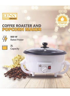 Denx Home Electric Coffee Roaster Machine for Roasting Coffee Beans, Nuts, Peanuts, Cashews, Chestnuts with Adjustable Temperature  - Image 2