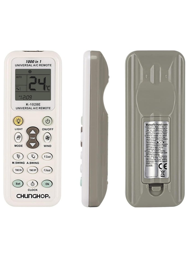K-1028E Universal A/C Air Conditioner Remote Control for LG Gree Midea Toshiba Haier Daikin Hitachi Sharp Samsung Sanyo Fujitsu Whirlpool Bosch and More Than 1000 Brands - Image 1