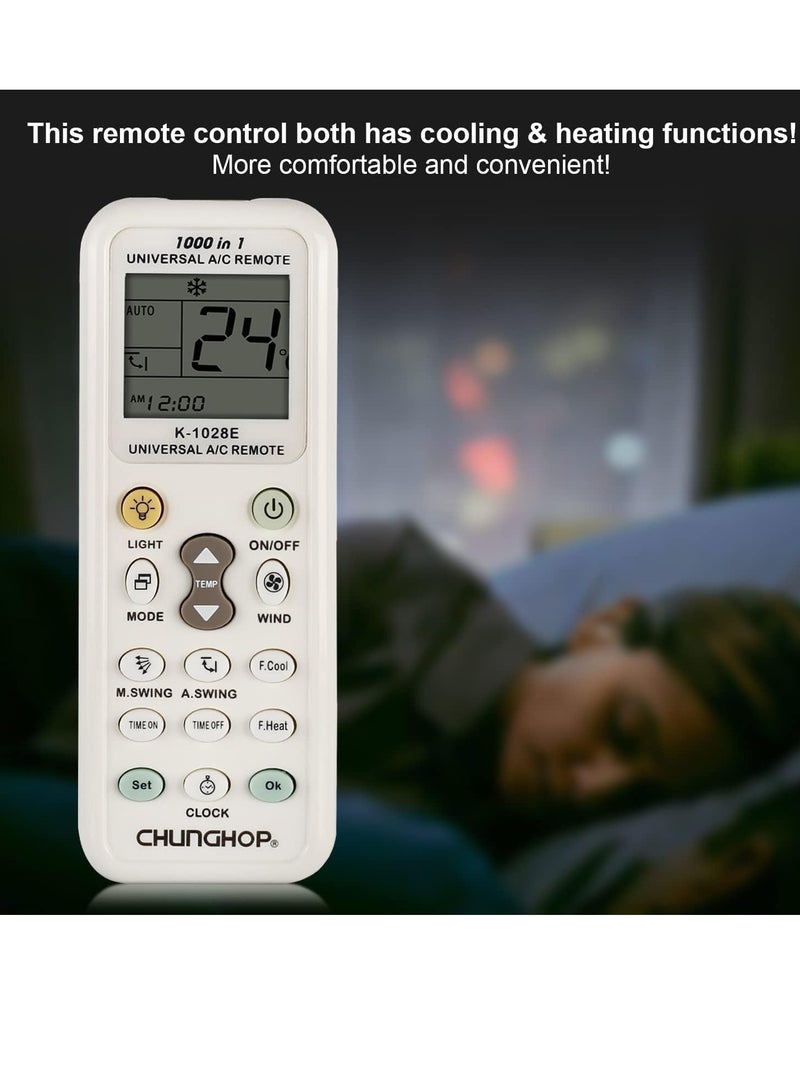 K-1028E Universal A/C Air Conditioner Remote Control for LG Gree Midea Toshiba Haier Daikin Hitachi Sharp Samsung Sanyo Fujitsu Whirlpool Bosch and More Than 1000 Brands - Image 4