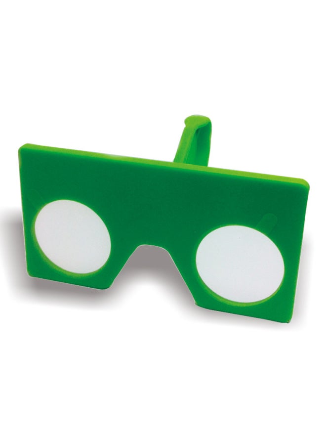 Portable Folding Mini High Light Transmission Lens Box Virtual Reality VR 3D Glasses-Color:White  - Image 2