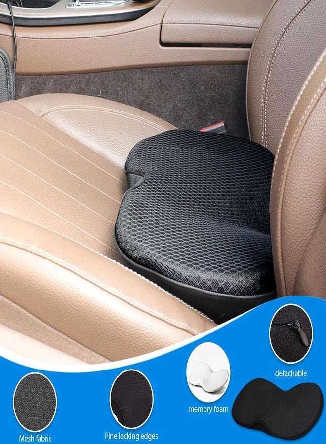 Livtribe Car Seat Cushion - Memory Foam Car Seat Pad - Sciatica & Lower Back Pain Relief - Car Seat Cushions for Driving - Road Trip Essentials for Drivers(Black) - Image 5
