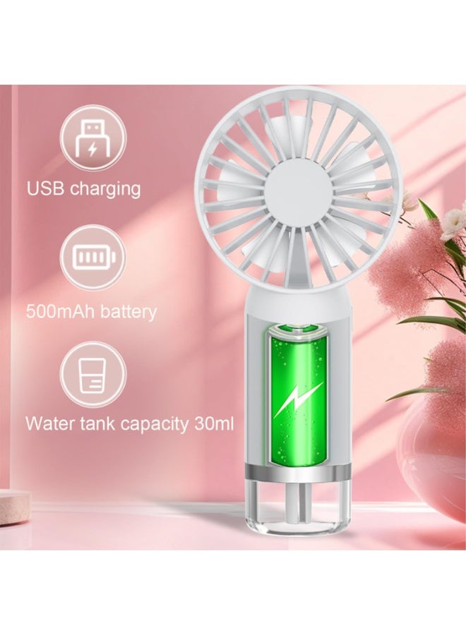 Beauenty Portable Handheld Fan with Mist,USB Rechargeable Fan-3 Speed,Nano Moisturizing Spray,Personal Mini Fan,Hand Fans for Travel,Office,Outdoor (Pink)  - Image 4