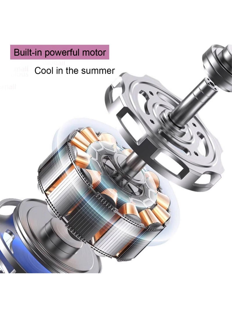 Beauenty Portable Handheld Fan with Mist,USB Rechargeable Fan-3 Speed,Nano Moisturizing Spray,Personal Mini Fan,Hand Fans for Travel,Office,Outdoor (Pink) - Image 3