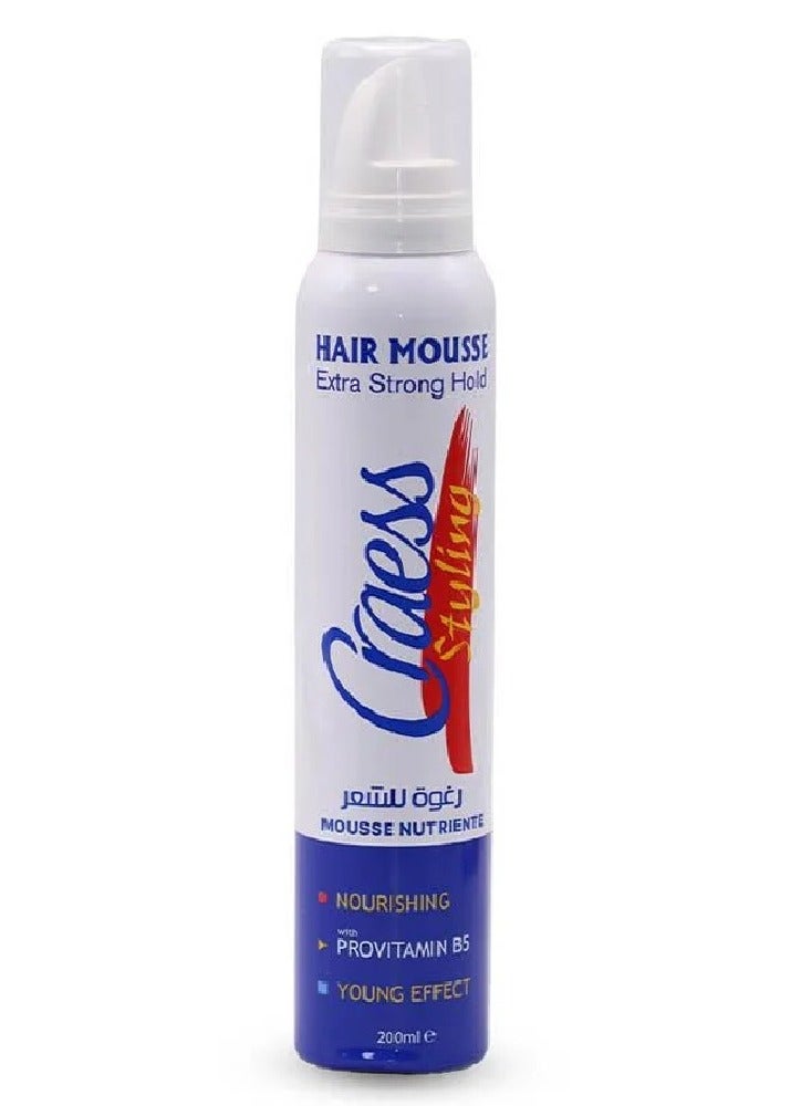 Craess Mousse Nutrienee Strong Hold Hair - 200ml