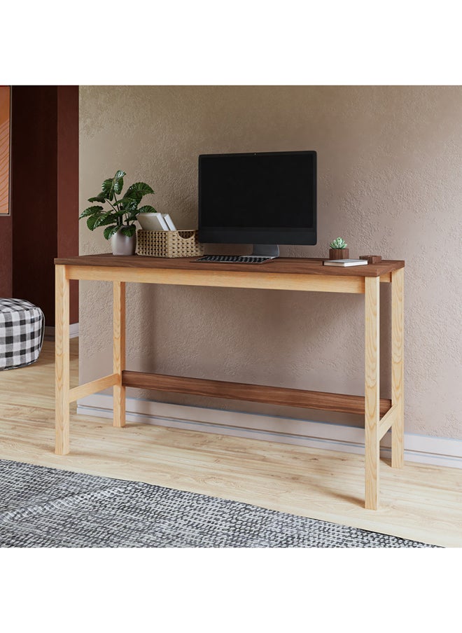 Home Box Home Office Table,Computer Desk Of High Quality And Easy To Install  - Mdp 15Mm Color Nutbrown 135 x 44.5 x 81 cm  - Image 1
