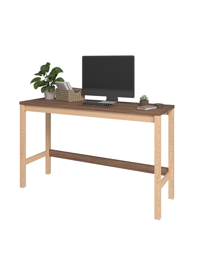 Home Box Home Office Table,Computer Desk Of High Quality And Easy To Install  - Mdp 15Mm Color Nutbrown 135 x 44.5 x 81 cm  - Image 2