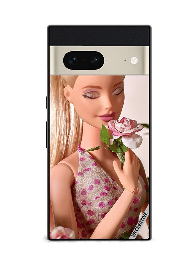VR CREATIVE Protective Case Cover For Google Pixel 7 Pink Barbie Design Multicolour - Image 1