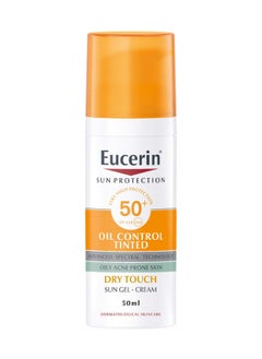 Eucerin Face Sunscreen Oil Control Tinted Gel-Cream Dry Touch, High UVA/UVB Protection, SPF 50+ 50ml  - Image 3