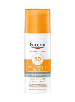 Eucerin Face Sunscreen Oil Control Tinted Gel-Cream Dry Touch, High UVA/UVB Protection, SPF 50+ 50ml  - Image 5