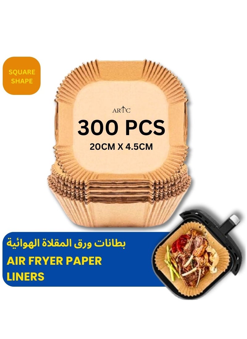 ARTC ARTC Air Fryer Disposable Food Grade Paper Liner And  Non-Stick Oil Resistant Microwave And Oven Parchment For Baking And Roasting Square Shape 20cm  - Image 3