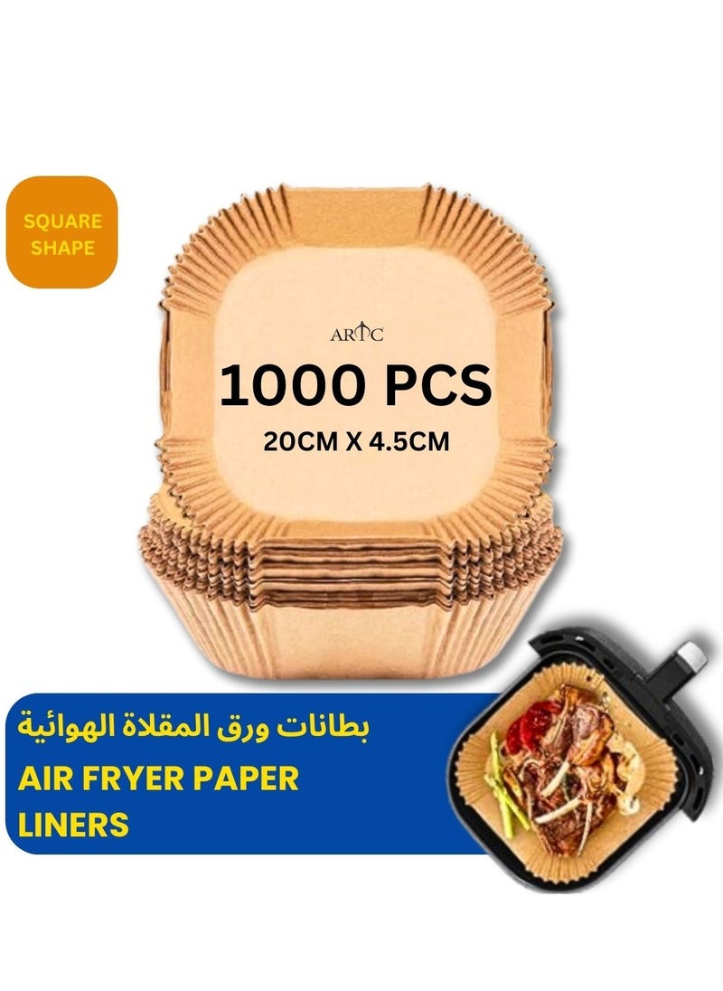 ARTC - ARTC Air Fryer Disposable Food Grade Paper Liner And  Non-Stick Oil Resistant Microwave And Oven Parchment For Baking And Roasting Square Shape 20cm - Image 1