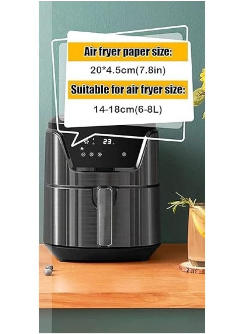 ARTC - ARTC Air Fryer Disposable Food Grade Paper Liner And  Non-Stick Oil Resistant Microwave And Oven Parchment For Baking And Roasting Square Shape 20cm - Image 1