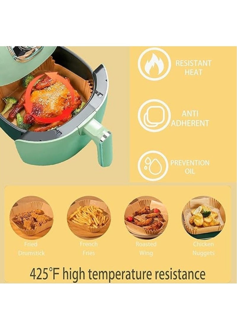 ARTC - ARTC Air Fryer Disposable Food Grade Paper Liner And  Non-Stick Oil Resistant Microwave And Oven Parchment For Baking And Roasting Square Shape 20cm - Image 1