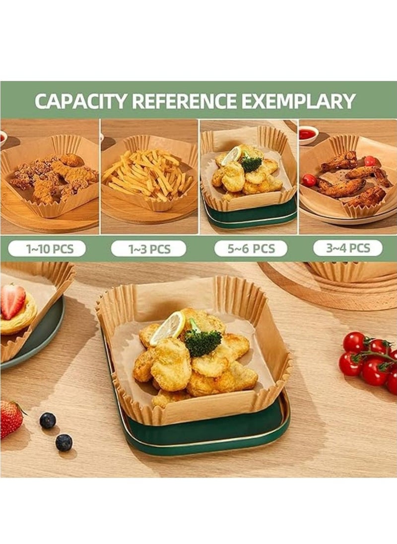 ARTC - ARTC Air Fryer Disposable Food Grade Paper Liner And  Non-Stick Oil Resistant Microwave And Oven Parchment For Baking And Roasting Square Shape 20cm - Image 1