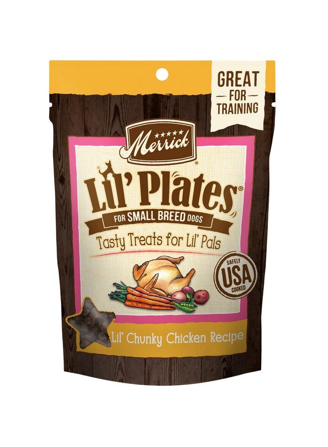 ميريك أطباق ميريك ليل الخالية من الحبوب للكلاب الصغيرة، مكافآت تدريب طبيعية للكلاب الصغيرة، دجاج صغير سميك - كيس 147 غرام - Image 1