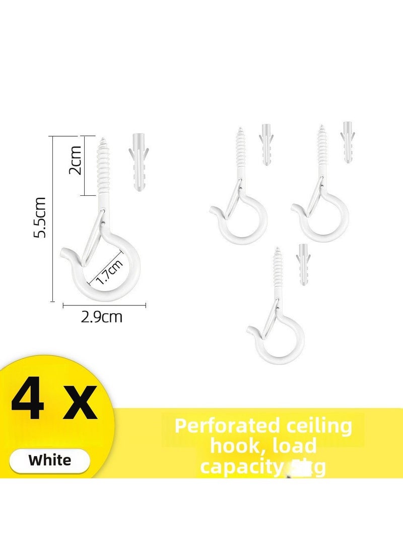 Adhesive Ceiling Hooks with Lock for Hangings 5 white adhesive ceiling hooks