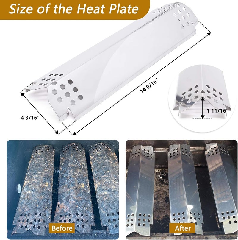 Adviace Replacement Parts for Nexgrill 720-0882A 720-0896 720-0925 720-0896B 720-0896C Gas Grills, Includes 5 Ignitors, 5 Stainless Steel Burner Tubes and 5 Flame Tamers Heat Shields Replacement for Nexgrill - Image 3