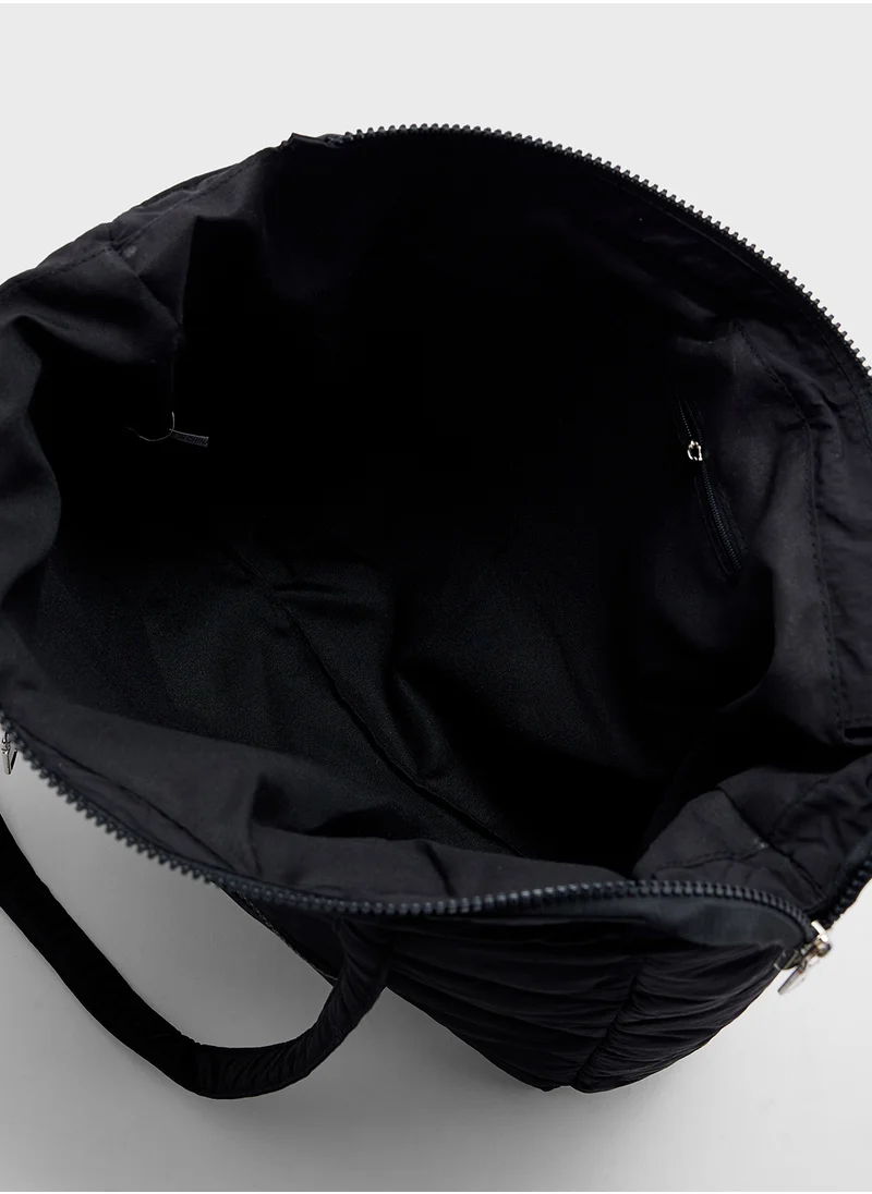Ginger Multi Pocket Nylon Quilted Tote Bag